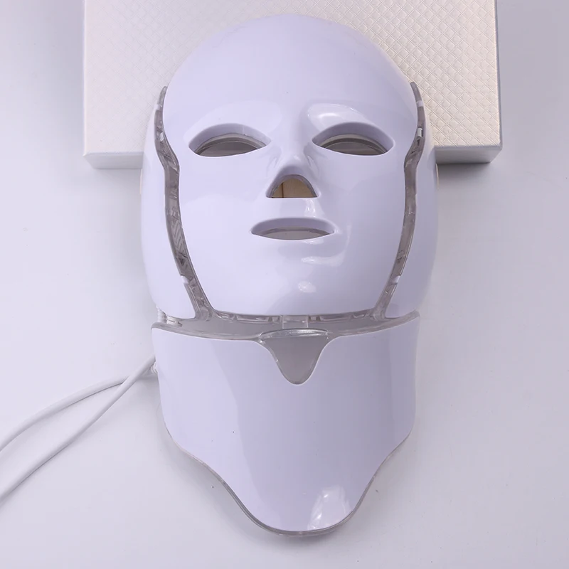  7 Colors Electric LED Facial Mask Neck Skin Rejuvenation Facial Massager LED Therapy Machine Beauty