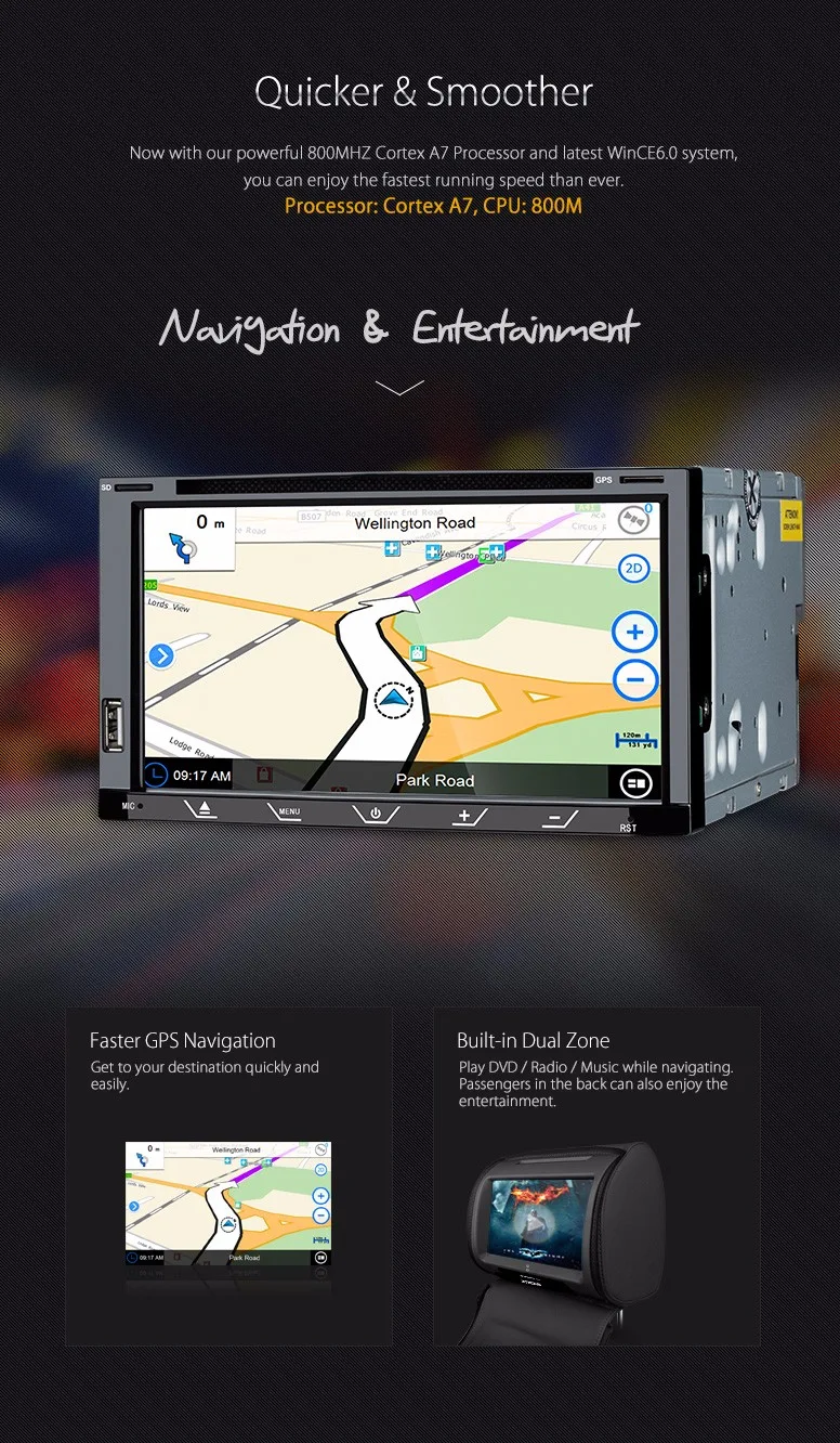 Top 6.95" Streamlined & Sleek Design Double Din Car DVD 2 Din Car Radio Two Din Car Multimedia Player with Sleek Buttons Design 9 Top 6.95" Streamlined & Sleek Design Double Din Car DVD 2 Din Car Radio Two Din Car Multimedia Player with Sleek Buttons Design 9