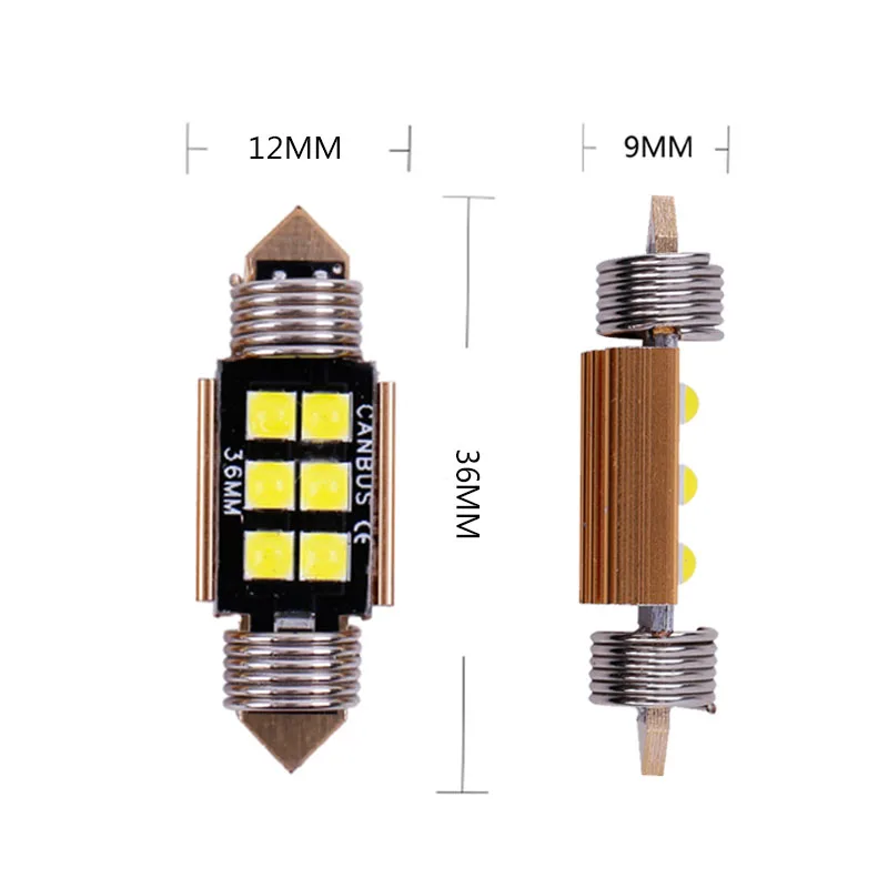 1 шт. c5w светодиодный 31 мм 36 мм 39 мм 41 мм 6 SMD 3030 чипы светодиодный фестон лампа автомобильный купольный светильник Canbus без ошибок авто Интерьер лампа для чтения - Испускаемый цвет: 36MM