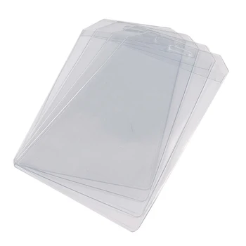 

Clear Vertical Name Tag Bussiness ID Badge Card Holder 20 Pcs