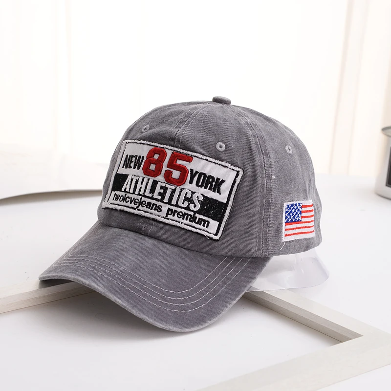 

New 100% Cotton Washed Baseball Caps Embroidery Letter Snapback Hat Caps Men Cap Trucker Caps Gorras