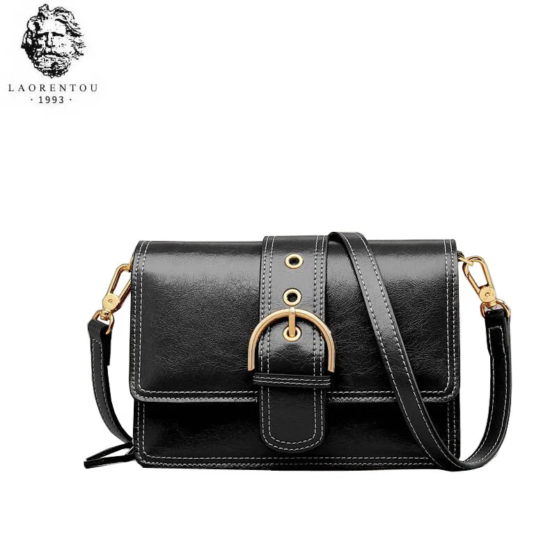 

LAORENTOU high quality fashion luxury brand 2019 new tide wild leather handbag fashion shoulder slung small square bag