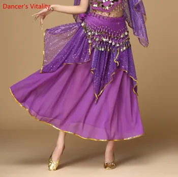 

Women Belly Dance Skirt India Dance Stage Performance Skirts For Women/lady's Dance Practice Show Sequined clothes