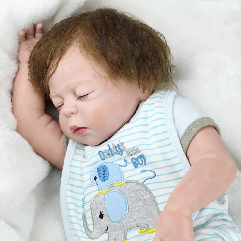 2" 57 см полный Силиконовый reborn baby doll новорожденный мальчик bebe reborn menino bonecas детская Подарочная игрушка куклы reborn