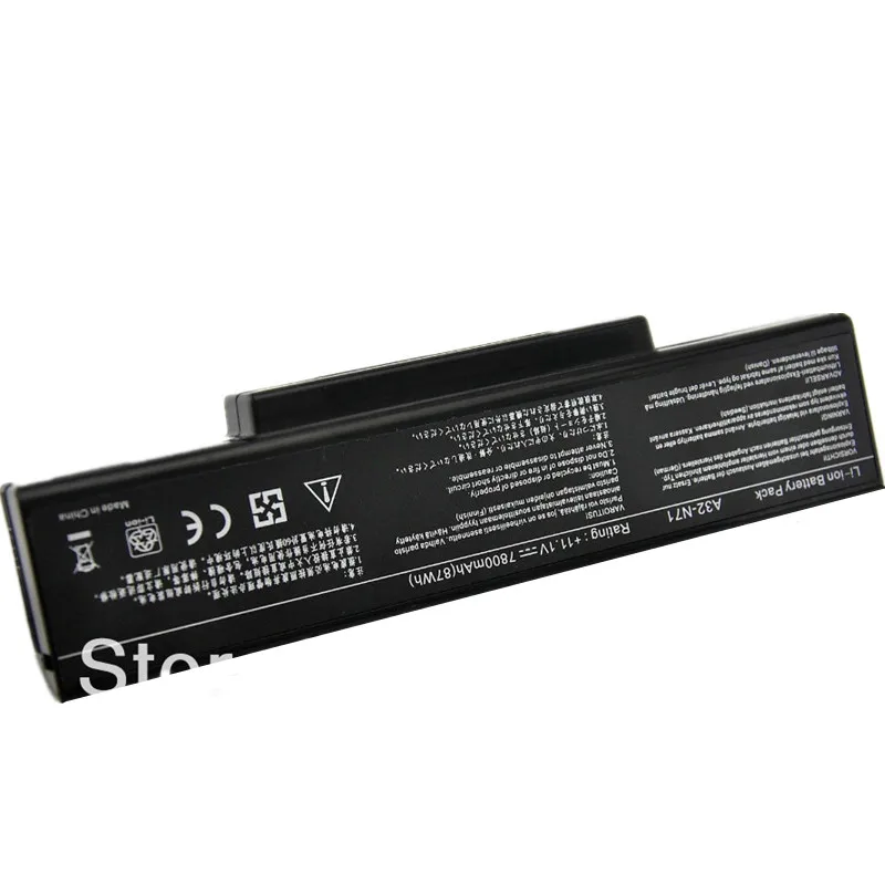 7XINbox 10,8 V/11,1 V 7800 мА/ч, Батарея A32-K72 A32-N71 для ASUS A72 X77JQ N73 N73S K72 K73SV K72JK K73 A73SJ A72F X73SD X72 9 ячеек
