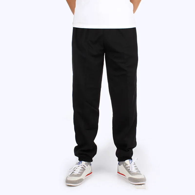 

Big Size Spring Breathable Cotton Mens Sweatspants Loose Elastic Enlarge Pants Solid Zipper Pocket Men Casual Trousers