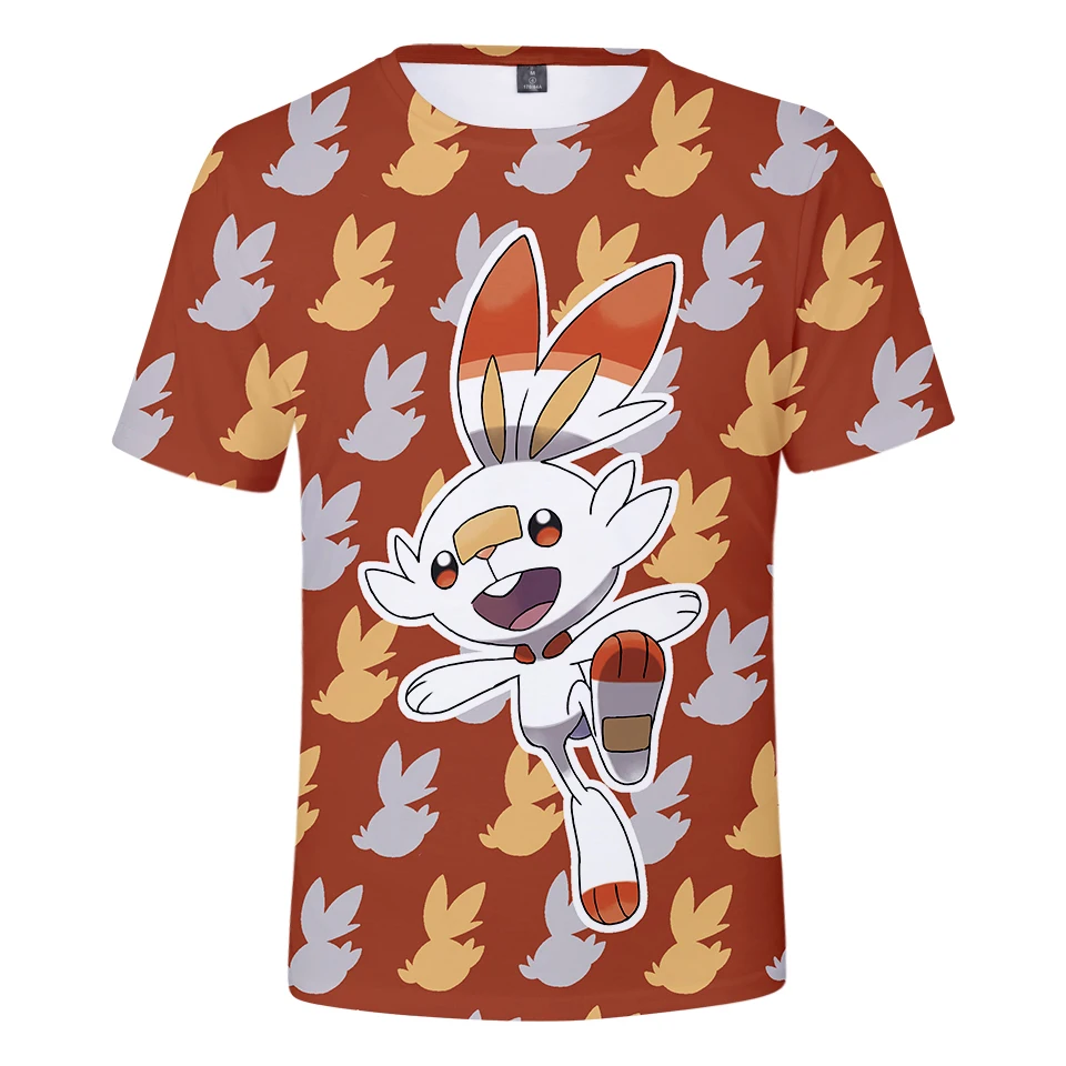 2019 New  Pokemon Sword and Shield 3D T Shirt Boy/Girl Summer Fashion Kawaii T-Shirt 3D Print  Pokemon Sword and Shield T shirt