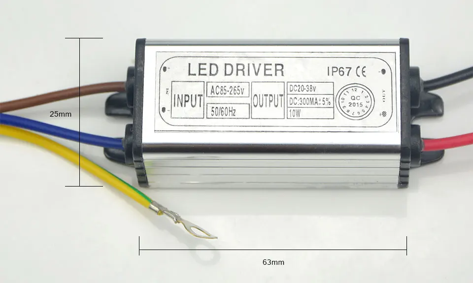 10 Вт, 20 Вт, 30 Вт, 50 Вт, 100 Вт, водонепроницаемый источник питания, светодиодный драйвер, AC85-265V, электронный светодиодный трансформатор