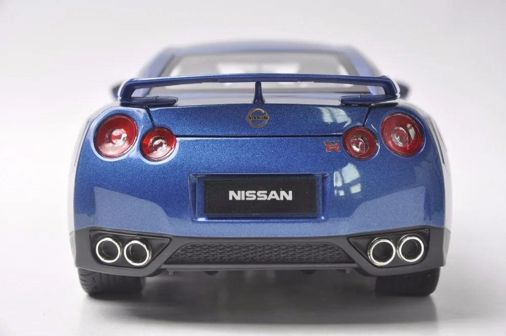 1:18 литая под давлением модель для Nissan GTR R35 208 синий купе игрушечный автомобиль миниатюрная Коллекция подарков спортивный автомобиль