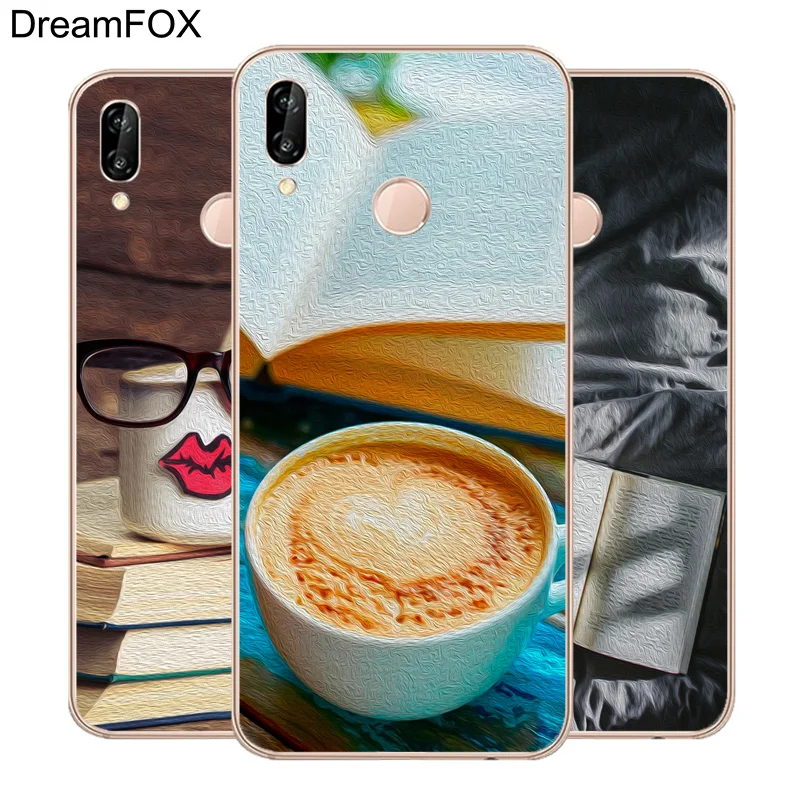 

DREAMFOX M411 Books And Coffee Soft TPU Silicone Case Cover For Huawei Honor 6A 6C 7X 9 10 P20 Lite Pro P Smart 2019