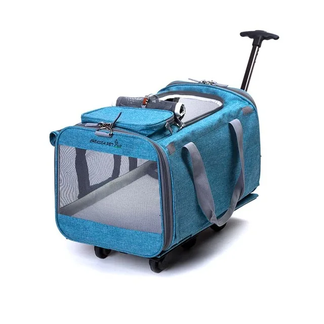High quality Foldable pet Rolling Luggage Spinner Cat and dog Suitcase 20 inch Carry on Trolley