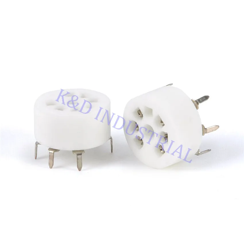 

2pcs Vacuum 6Pin Ceramic Mini tube socket PCB Top Valve Base For Guitar DIY Audio Amp
