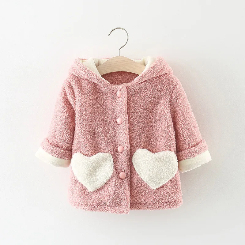 Теплые куртки для маленьких девочек; зимние модные толстовки для новорожденных; Верхняя одежда для девочек; милые пальто для малышей; Одежда для младенцев