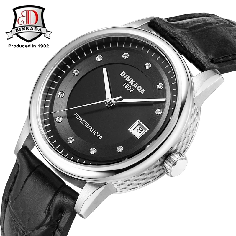 

Luxury BINKADA Brand Men Automatic Mechanical Watch Business Gold Style Steel Waterproof High Quality Fashion Relogio Masculino