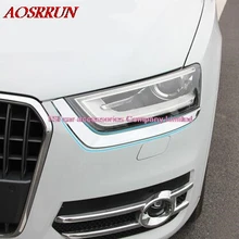 Car headlights decorative light strip retrofit dedicated exterior for Audi Q3 2013-2015 3D stickers accessories car-styling AUTO