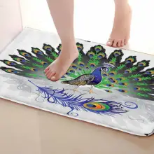 Павлин Стиль Ванная комната Коврики, забавные Нескользящие Для ванной Коврики, Занавески для душа Интимные аксессуары, Коврики Чинг вашей душе Шторы