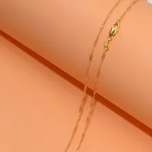 1 pçs atacado ouro enchido colar moda jóias água onda link corrente 2mm colar 16-30 polegadas pingente corrente