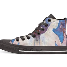 Kiyone Повседневная Высокая холщовая обувь кеды для дропшиппинг