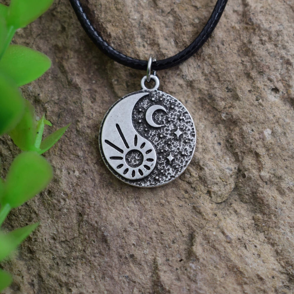 Санлан день и ночь ожерелье солнце и луна кулон с цепочкой Инь-Ян Луна и ожерелье «солнце» звезда ювелирные изделия