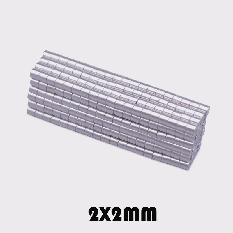 

200/500Pcs Disc 2x2mm Neodymium Magnet Permanent N35 Super Strong Powerful Magnets 2*2mm Small Round Rare Earth Magnets