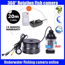 20Meters Depth 360 Degree Rotative Underwater fishing Camera with 18pc LED for Fish Finder & Diving Camera Application