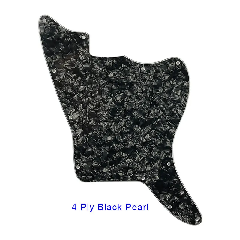 Pleroo пустой Гитары pickguards с фиксированной резьбовыми отверстиями для нас Jazzmaster Гитары Замена Гитары к царапинам плиты - Цвет: 4 ply black pearl