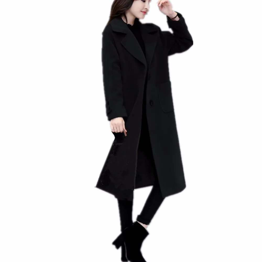 Dames Vintage Manteau marron Colly Lisa Laine Noir Automne Chaud Longues Pour Printemps Cachemire Femelle Femmes 2018 Manches x6vCqv0wnH