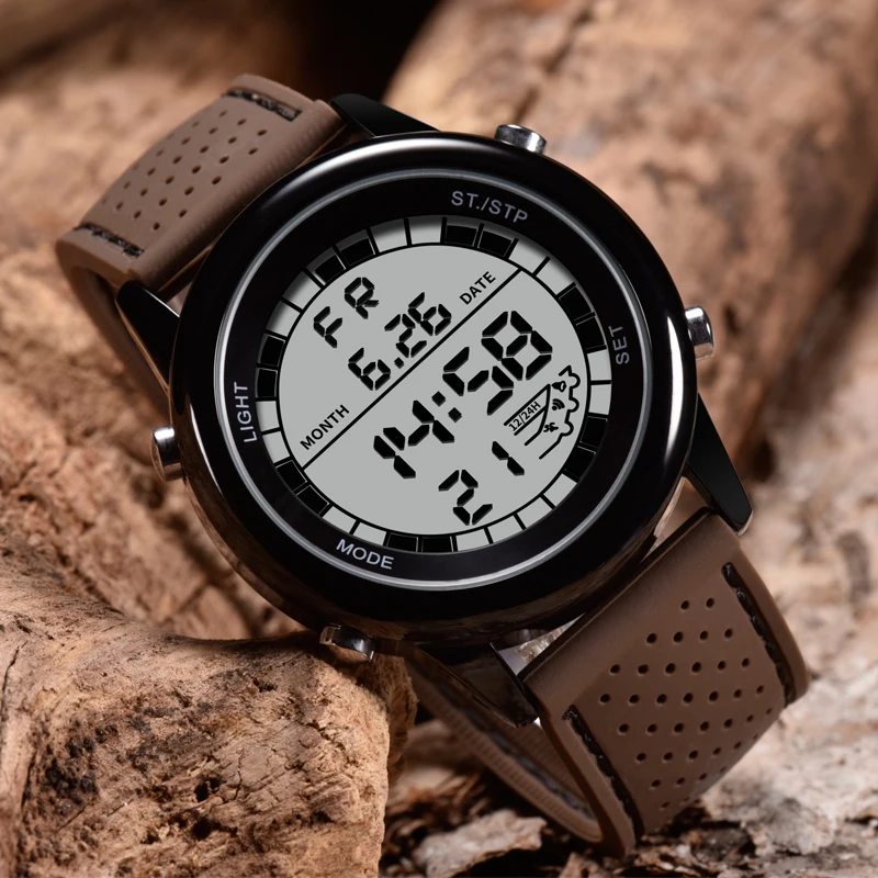 Najtaniej Marka sanda luksusowe kobiety Sport zegarek chronograf ze stoperem ruchu bransoletka Led Luminous wyświetlacz cyfrowy zegarki Relojes Alarm