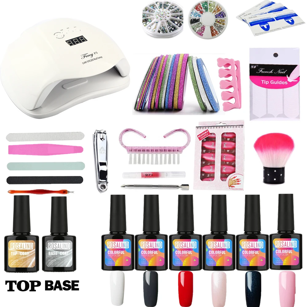 

Nail Art Sets For Manicure Gel Nail Polish 48W Nail Dryer Tools UV Lamp For Gel Manicure Set For Nail File