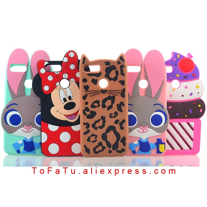 

For Xiaomi Mi5x Mi a1 Case Minnie Leopard Cat Judy Rabbit Ice Cream Silicon Cover For Xiaomi A1 Mi 5X Phone Case Cover