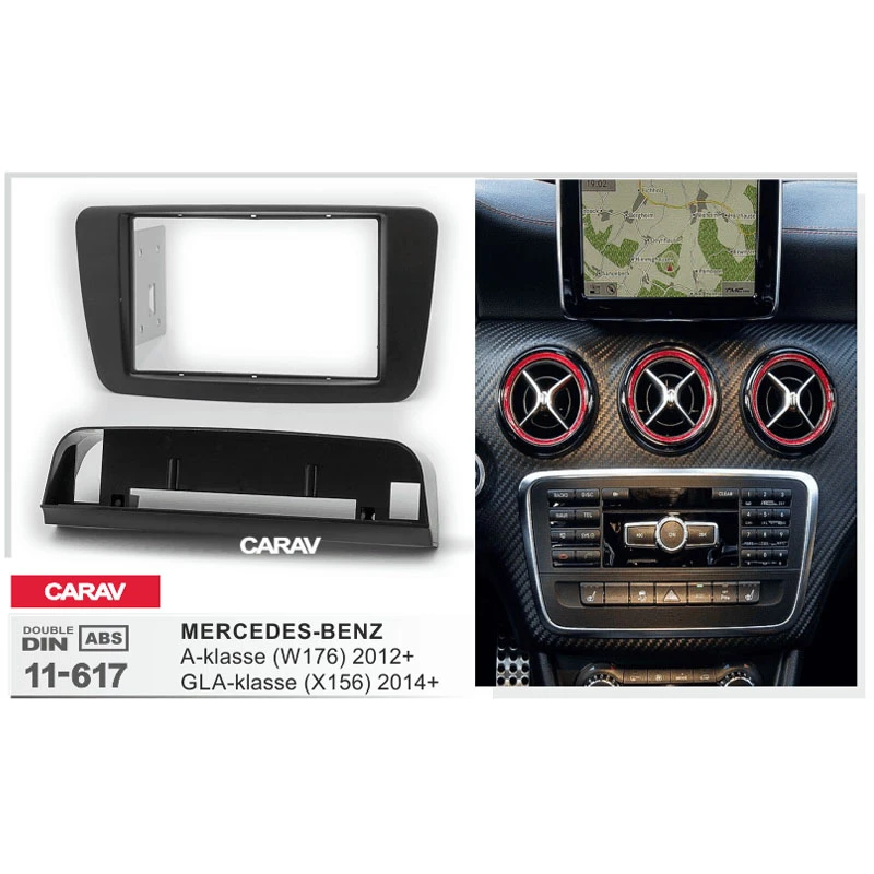 Carav 11 617 Top Quality Radio Fascia For Mercedes Benz A Klasse W176 2012 Gla Stereo Fascia Dash Cd Trim Installation Kit Universal Car Bracket Aliexpress