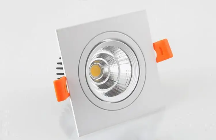 Levou para Baixo Regulável Quadrado Levou Downlight 12 10 w Ac85-265v 20 15 Luz Dimmable Local Recesso Lâmpadas Cob 9 Regulável COB Quadrado LEVOU Downlight 12 10