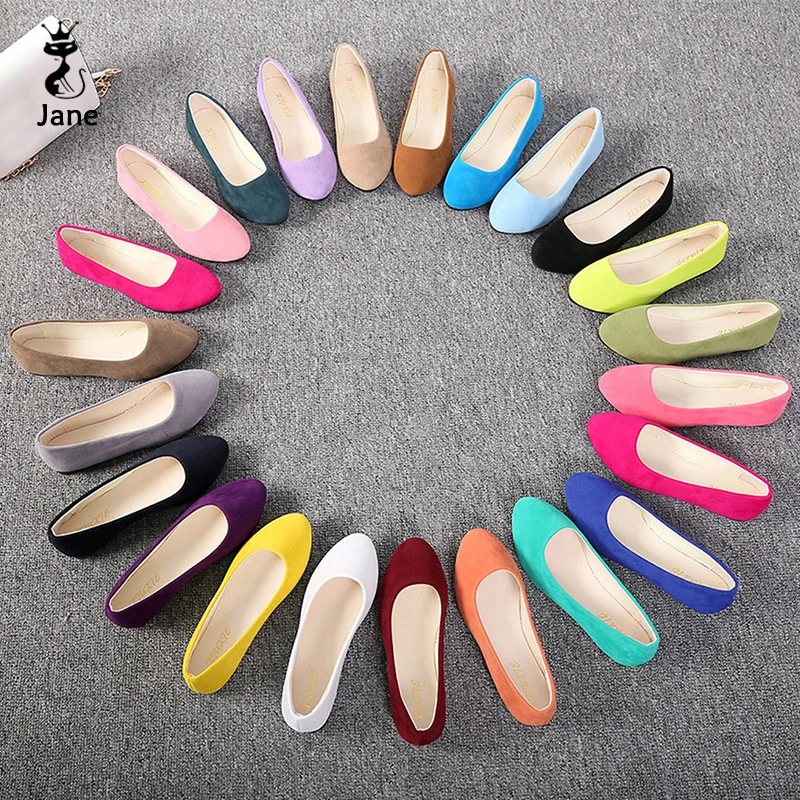 

2019 Spring Women Flats Shoes Autumn Women Shoes Flat Casual Single Shoes Ballerina Women Shallow Mouth Shoes Plus Size Black