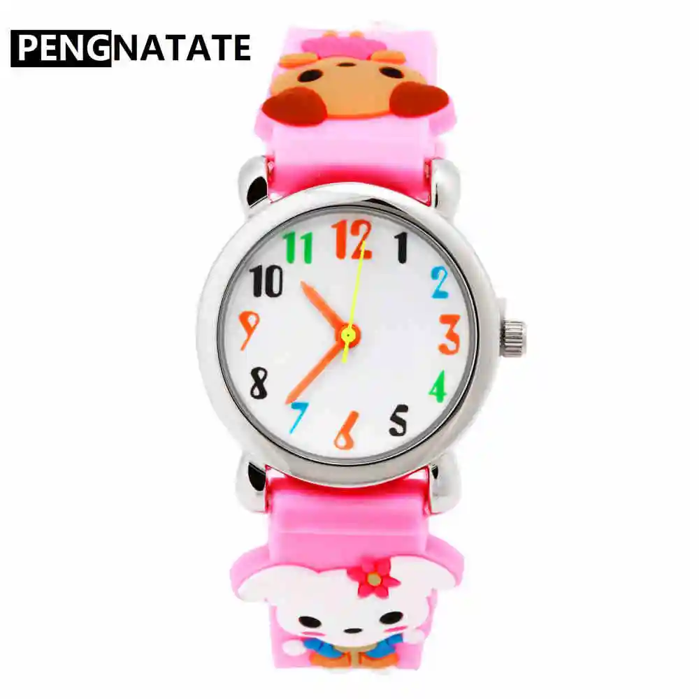 Pengnatate Moda Cocuk Saatler Guzel Pembe Kiz Karikatur Izle Jole Cocuklar Saat Su Gecirmez Silikon Kayis Ogrenci Kol Saati Wristwatch Waterproof Wristwatch Girlwristwatch Strap Aliexpress