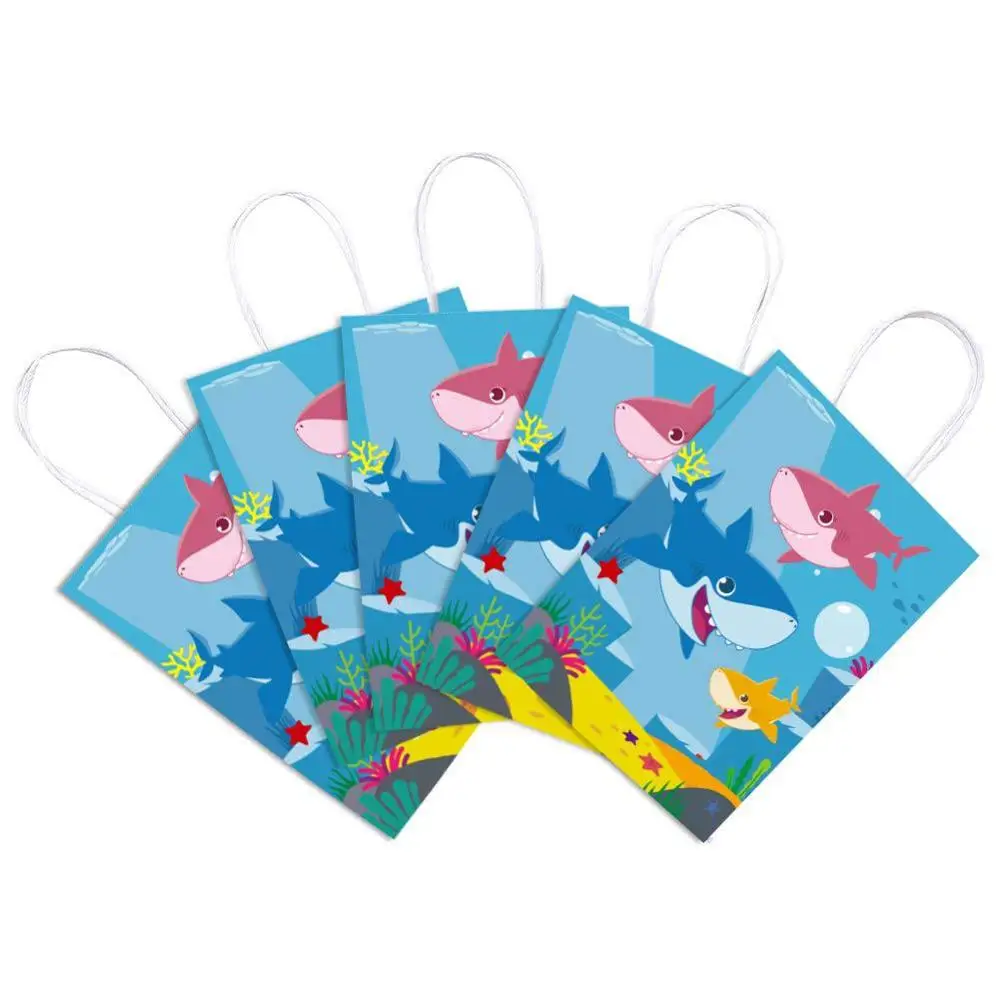 

1Pcs\Lot Baby Shark Theme Gift Box Packaging Birthday Party Decorations Kids Baby Shower Party Gift Bag Supplies