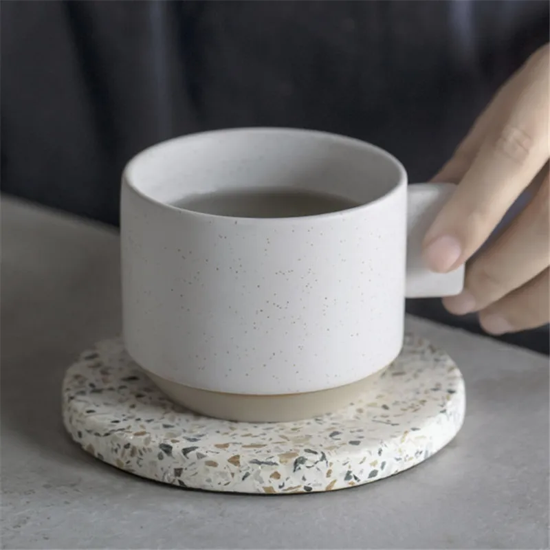 

Japanese Style Matte Sesame Glaze Mug Ceramic Coffee Mug Personality Simple Large Capacity Tea Cup Mug Drinkware
