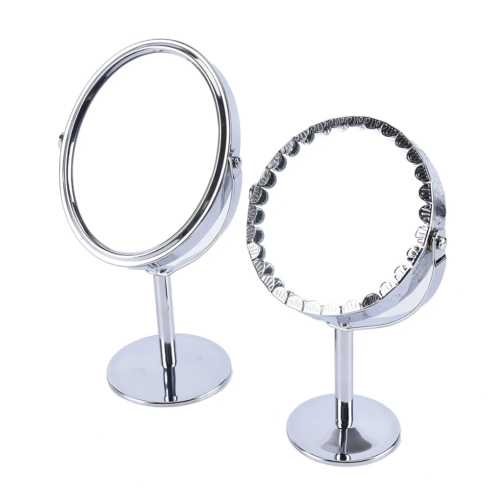 1pc Double Sided Normal Magnifying Stand Mirror Women Makeup Cosmetic Mirror Gift 1:2 Magnifying Function glass cosmetic mirror