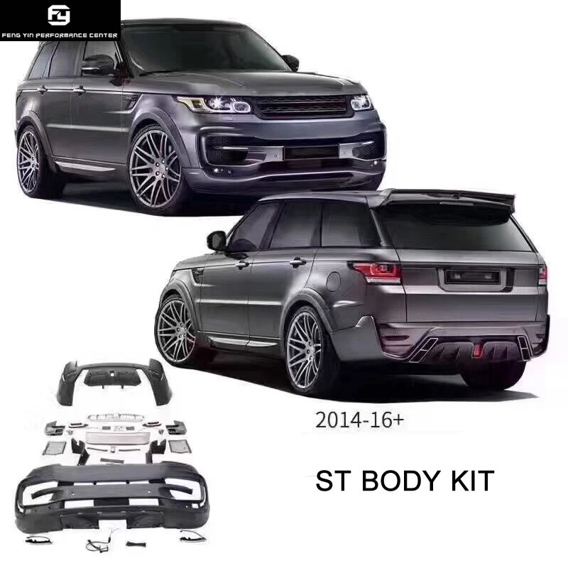 ST style Car body kit PP Неокрашенный передний бампер задний выхлопные трубы для Range Rover Sport