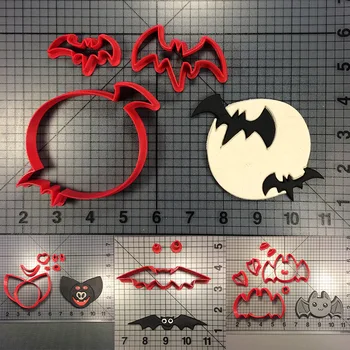 

Cute Animal Bat Cookie Cutters Fondant Biscuit Tools Made 3D Printed Cookie Cutter Set Cutter Cake Baking Decorating Tool Mould