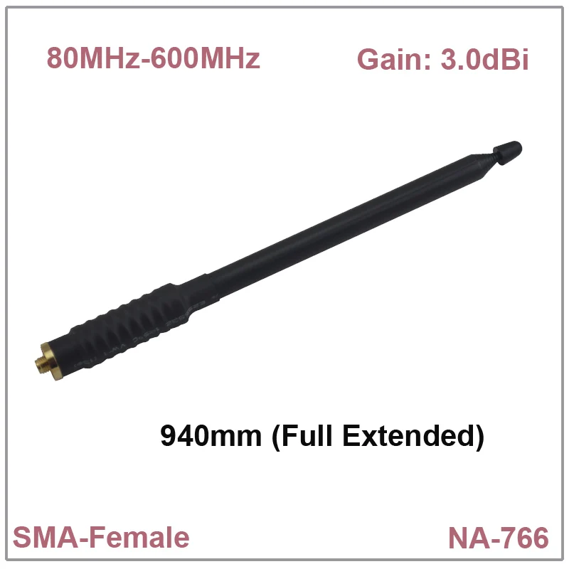 Nagoya NA-766 SMA-Female 80-600MHz extend Antenna VHF/UHF Ham Radio Handheld Telescopic  Antenna