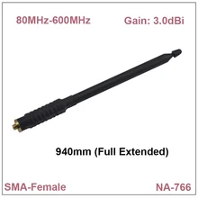 Нагоя NA-766 SMA-Female 80-600MHz удлинительная антенна VHF/UHF Ham Радио портативная телескопическая антенна