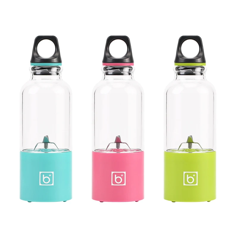 

Portable Blender usb Rechargeable Juicer Blender Smoothie 500ml Mini Bottle Mixer 4 Blades Fruit Vegatable Outdoor Home Office