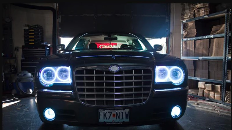 para Dodge Challenger Anéis de Halo Luz de Circulação Multi-cor Kit Led Angel Eyes Rgb Diurna Drl 2008 2009 2010 2011 2020 23 2012 2013 2014 Multi-cor Kit Led Angel