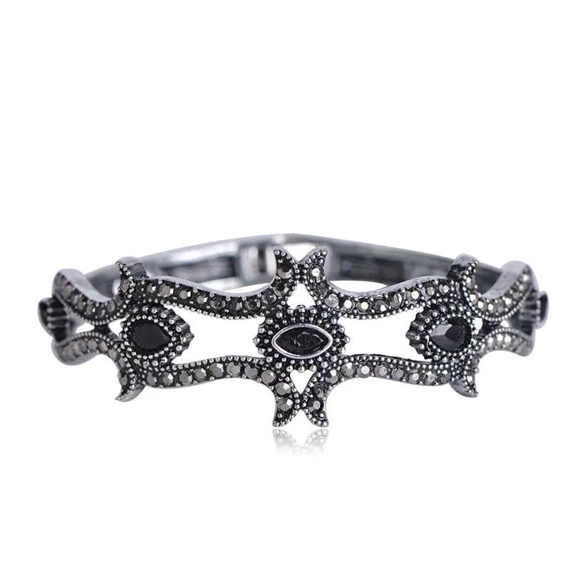 

Vintage Turkish Bracelets & Bangles for Women Rhinestone Healthy Jewelry Bracelet for Wedding Party Ceremony Hand Accessory