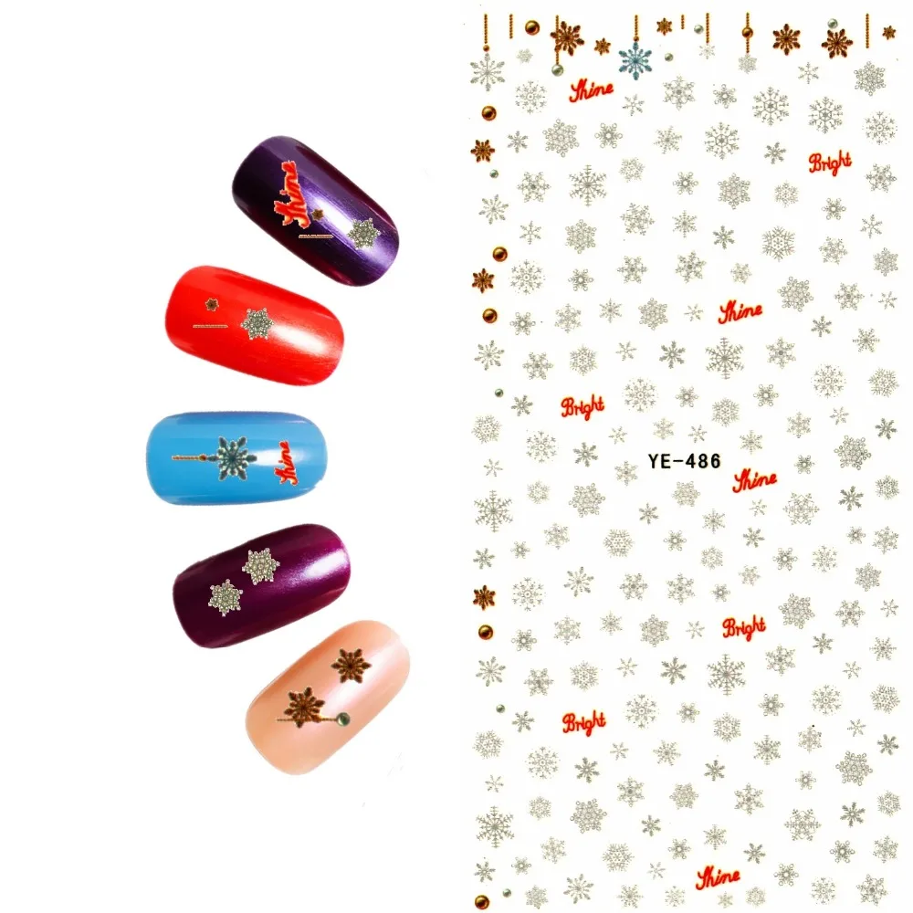 

WATER DECAL NAIL STICKER CHRISTMAS XMAS SNOW FLAKE FLOWER DAISY PRIMROSE MARGUERITE YE486-491