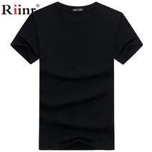 Летние мужские футболки, классические футболки с коротким рукавом и круглым вырезом, одноцветные свободные базовые футболки, повседневные мужские футболки для фитнеса