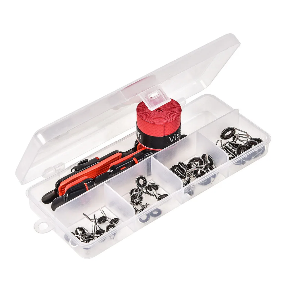 

LEO Sea rod accessory box set Fishing Accessories Kit Including Reel deck + sweatband + guide ring with fishing tackle box