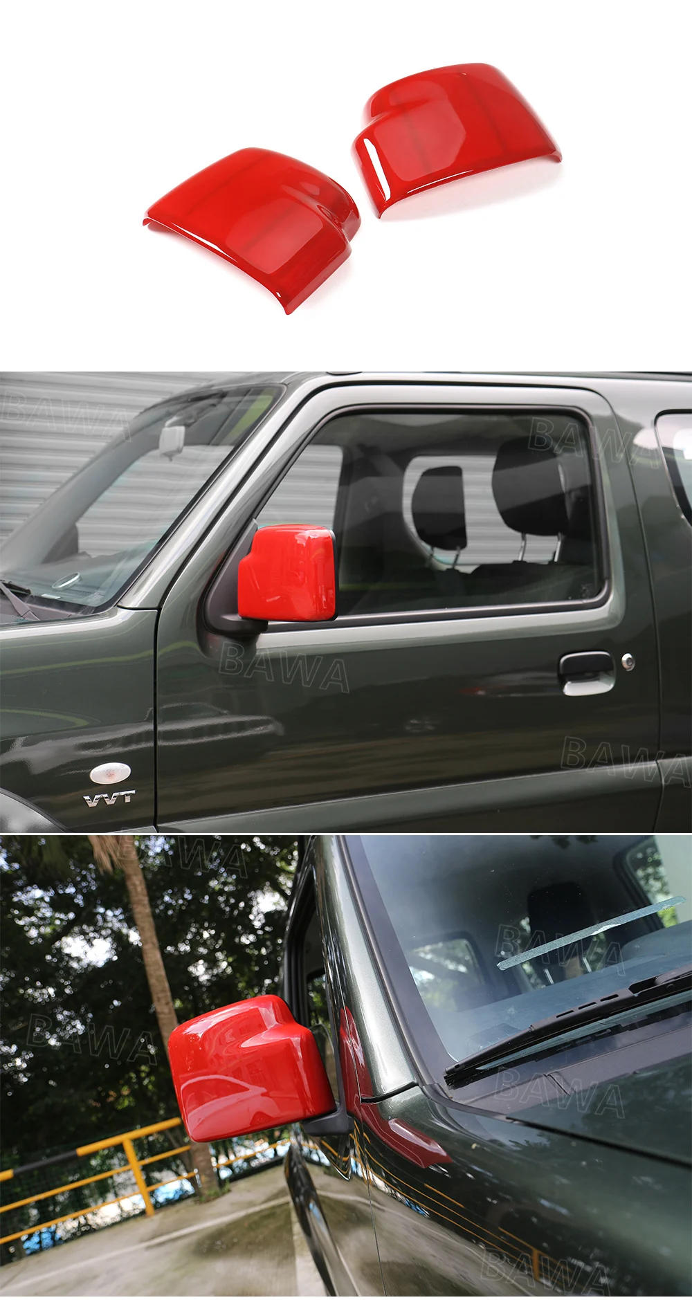 BAWA зеркальное покрытие для Suzuki jimny 2007- Автомобильное зеркало заднего вида, декоративная крышка, наклейка для Suzuki jimny