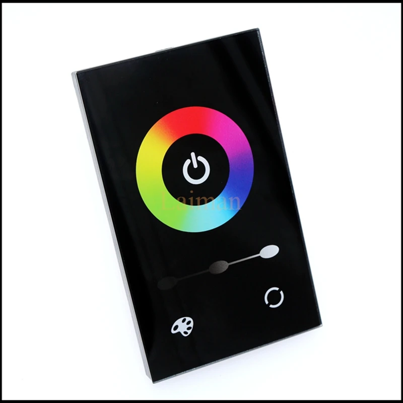 1pcs DC 12 24V Wall mounted Glass Touch Panel Full color Dimmer