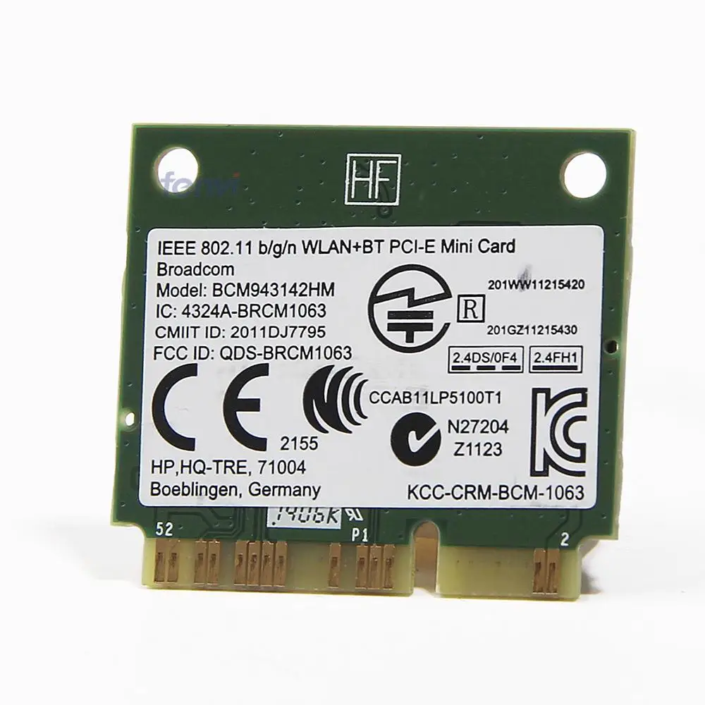 Новый Broadcom BCM943142HM 300 Мбит беспроводной wi-fi Bluetooth 4.0 половина mini pci - e карты для